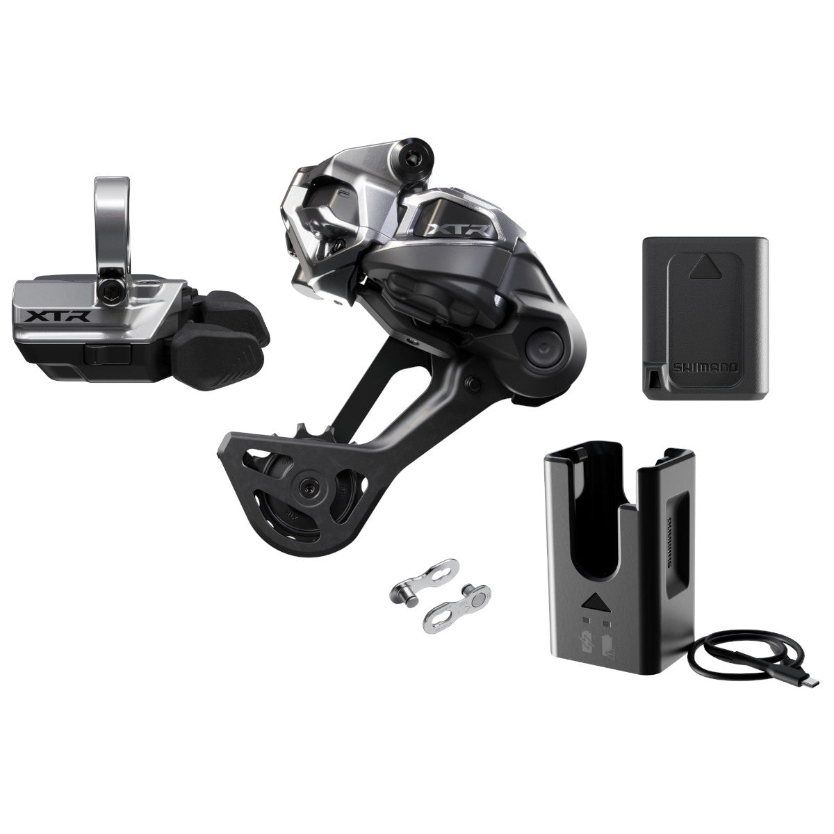 SHIMANO GP-M9250 Di2 Drive Train Kit XTR RD-M9250-SGS, BT-DN320 EC-DN100, SW-M9250R Clamp Band